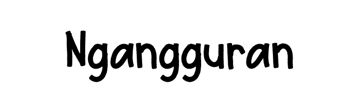 Ngangguran  font caratteri gratis