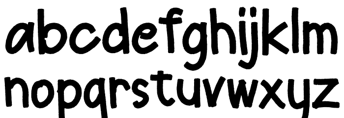 Ngangguran Font LOWERCASE