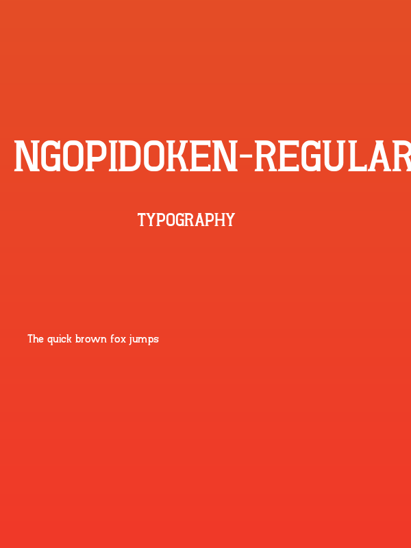 NgopiDoken-Regular Poster