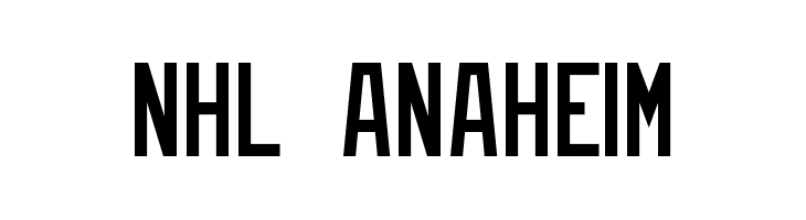 NHL Anaheim Font