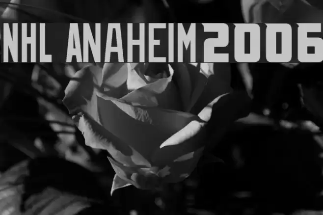 NHL Anaheim2006 Font examples