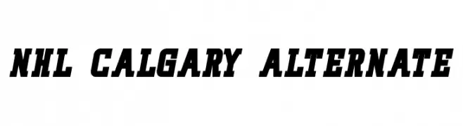 NHL Calgary Alternate  les polices de caractères gratuit tlcharger