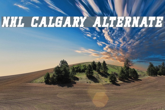 NHL Calgary Alternate Font examples
