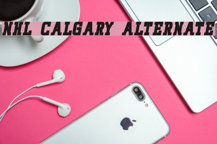 NHL Calgary Alternate Font examples