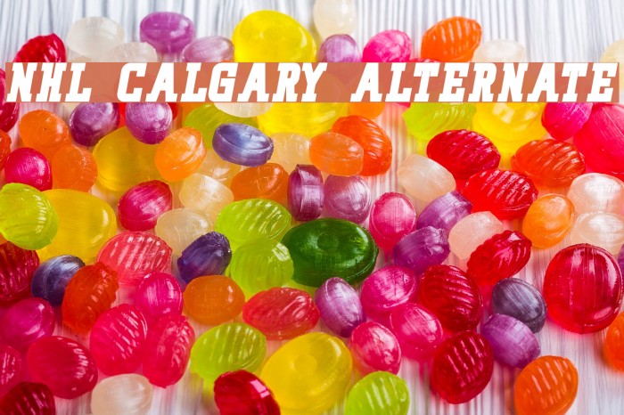 NHL Calgary Alternate Font examples
