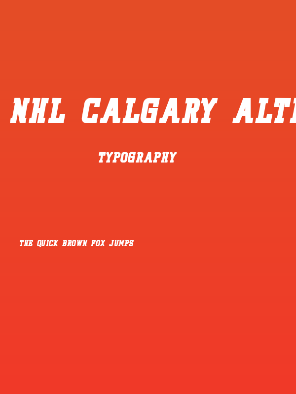NHL Calgary Alternate Poster