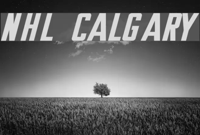 NHL Calgary Font examples