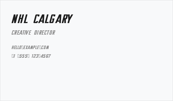 NHL Calgary Business Card