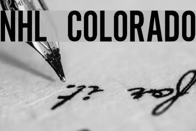 NHL Colorado Font examples