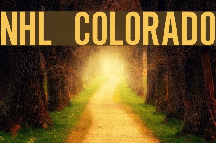 NHL Colorado Font examples