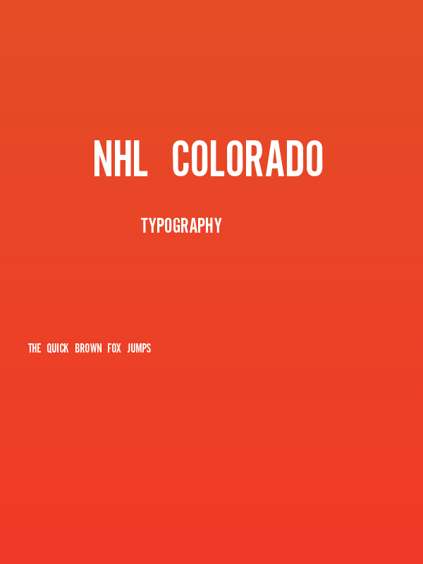 NHL Colorado Poster