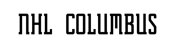 NHL Columbus Font