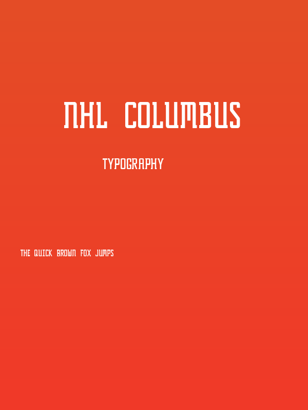 NHL Columbus Poster