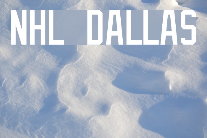 NHL Dallas Font examples