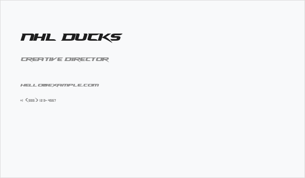 NHL Ducks Business Card