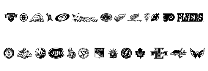NHL EAST Font LOWERCASE