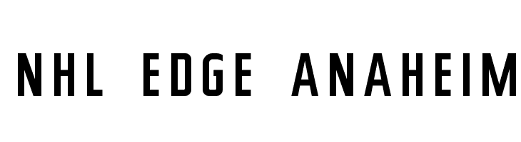 NHL Edge Anaheim Font