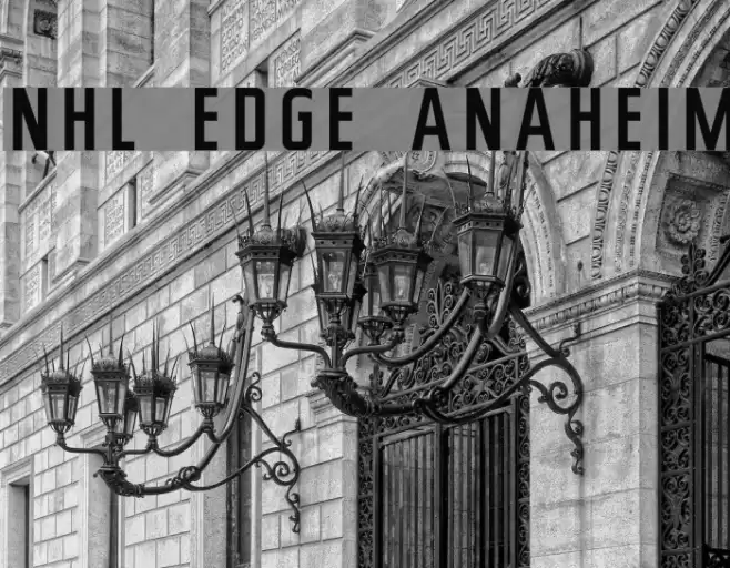 NHL Edge Anaheim Font examples