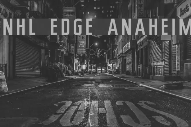 NHL Edge Anaheim Font examples