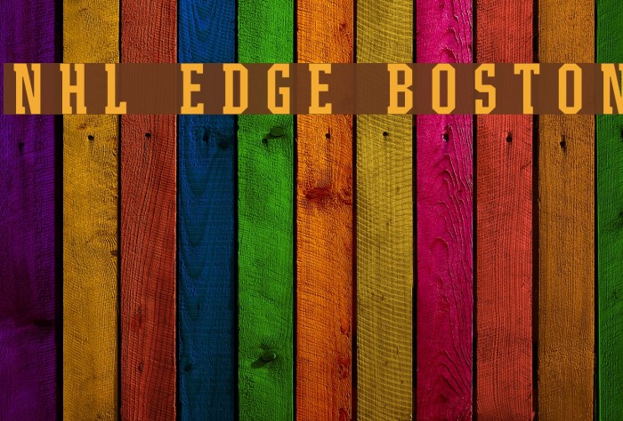 NHL Edge Boston Font examples