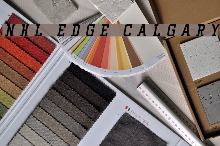 NHL Edge Calgary Font examples