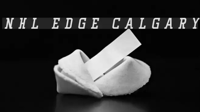 NHL Edge Calgary Font examples