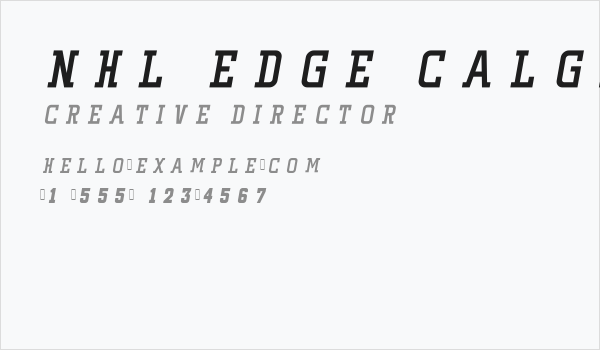 NHL Edge Calgary Business Card
