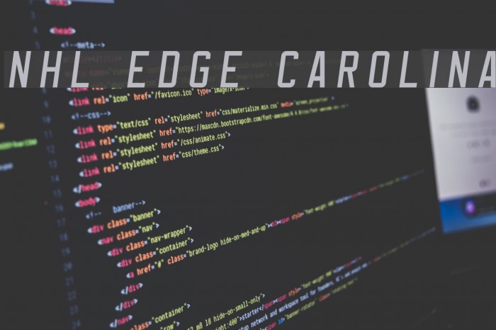 NHL Edge Carolina Font examples