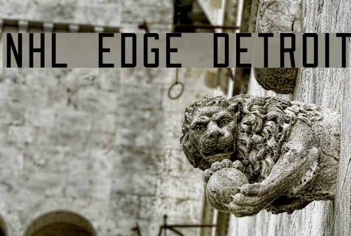 NHL Edge Detroit Font examples