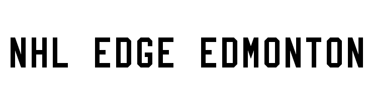 NHL Edge Edmonton Font
