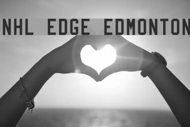 NHL Edge Edmonton Font examples
