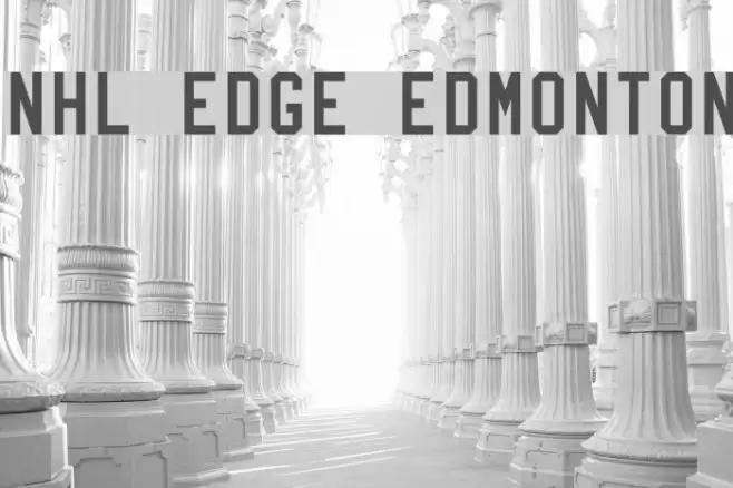 NHL Edge Edmonton Font examples