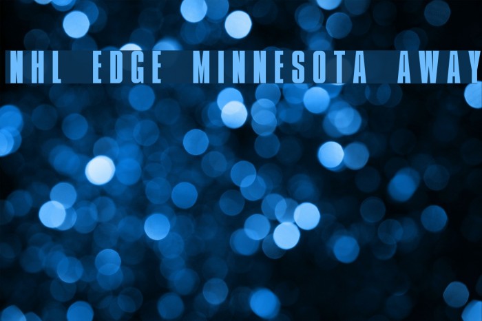 NHL Edge Minnesota Away Font examples