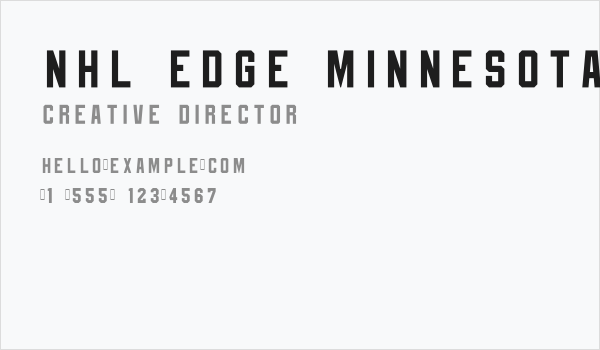 NHL Edge Minnesota Home Business Card