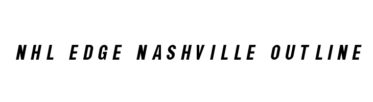 NHL Edge Nashville Outline Font