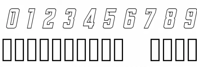 NHL Edge Nashville Outline Font OTHER CHARS