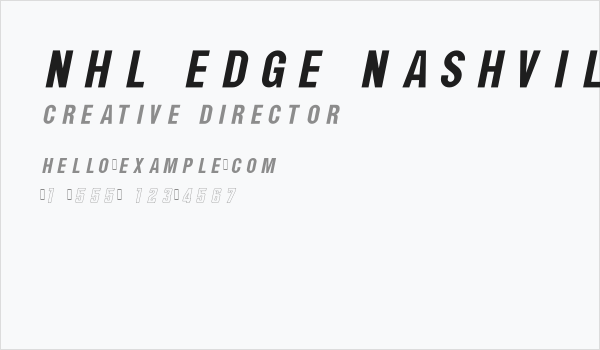 NHL Edge Nashville Outline Business Card