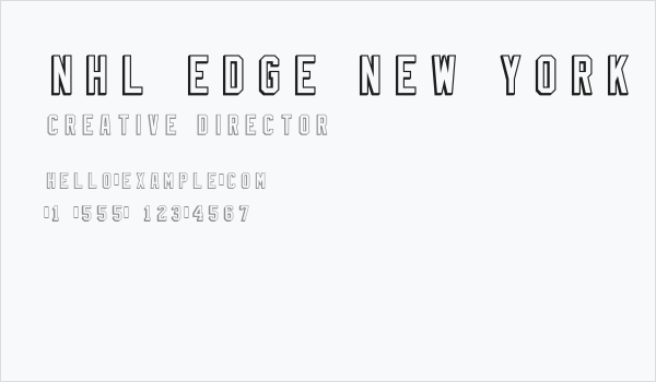 NHL Edge New York Rangers Outline Business Card