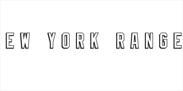 NHL Edge New York Rangers Outline Logo