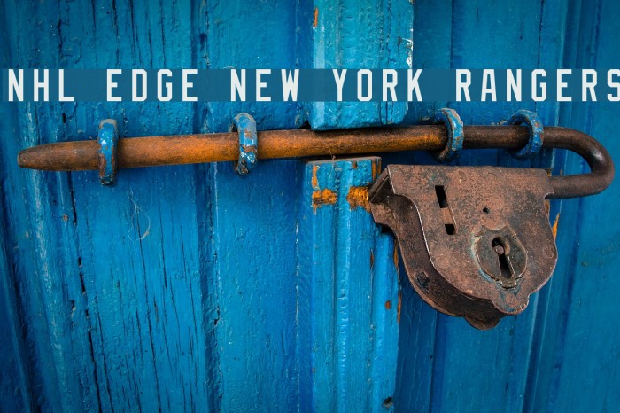 NHL Edge New York Rangers Outline Font
