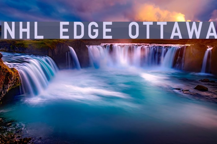 NHL Edge Ottawa Font examples