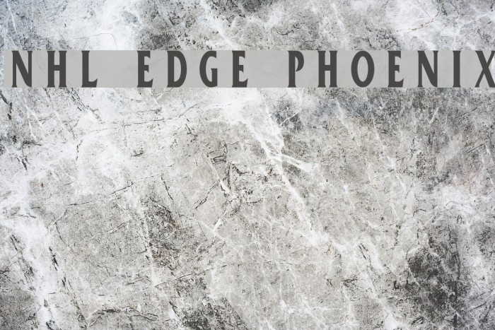 NHL Edge Phoenix Font examples