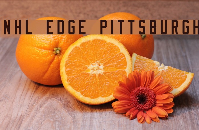 NHL Edge Pittsburgh Font examples