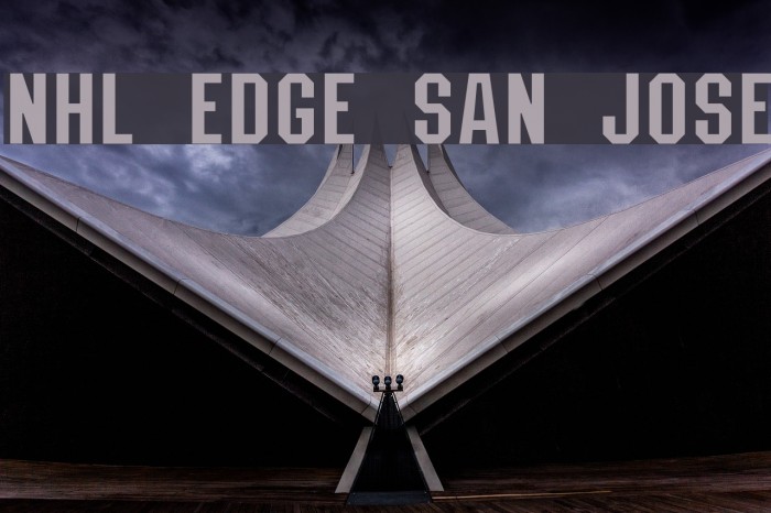 NHL Edge San Jose Font examples