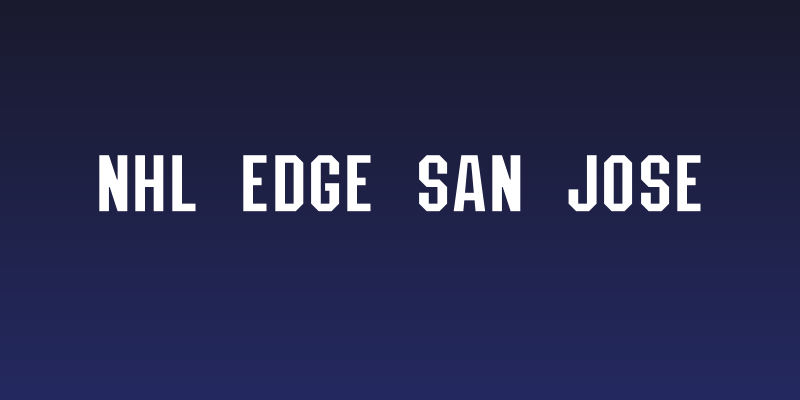 NHL Edge San Jose Social Header
