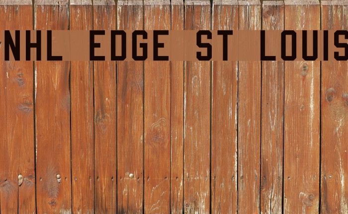 NHL Edge St Louis Font examples