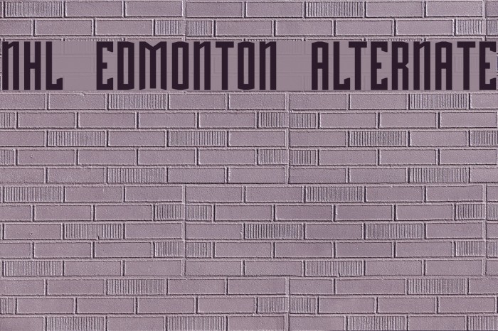NHL Edmonton Alternate Font examples