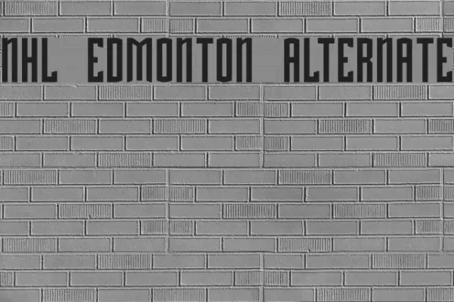 NHL Edmonton Alternate フォント examples