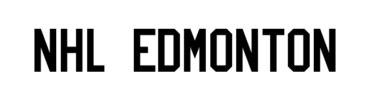 NHL Edmonton Font