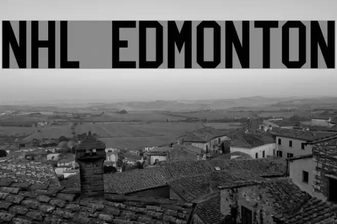 NHL Edmonton Font examples